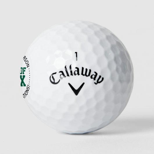 Klasse van 2025 Groen Afstuderen Gift Golfballen (Logo)