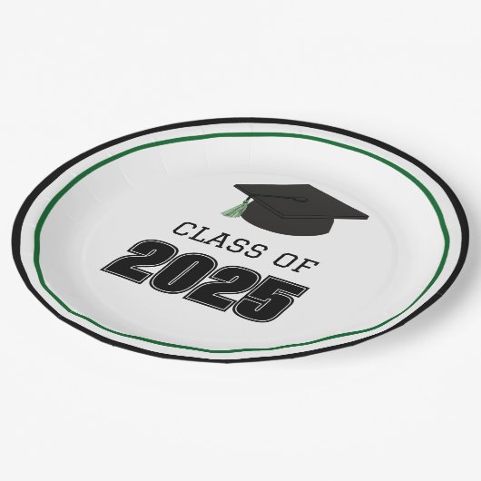 Klasse van 2025 Groen Papieren Bordje (Gekanteld)
