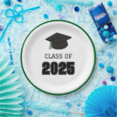 Klasse van 2025 Groen Papieren Bordje (Feest)