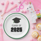 Klasse van 2025 Groen Papieren Bordje (Feest)