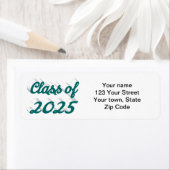 Klasse van 2025 groen script afstuderen etiket (Insitu)