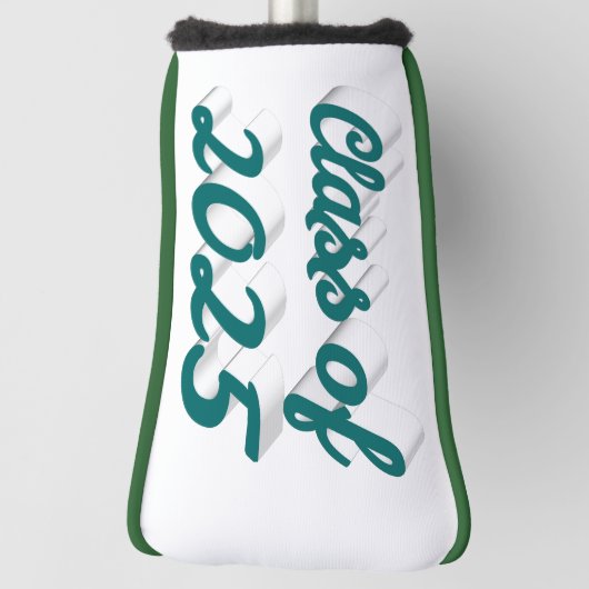 Klasse van 2025 groen script afstuderen golfheadcover (Draai 90)