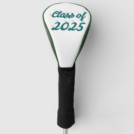 Klasse van 2025 groen script afstuderen golfheadcover (Voorkant)