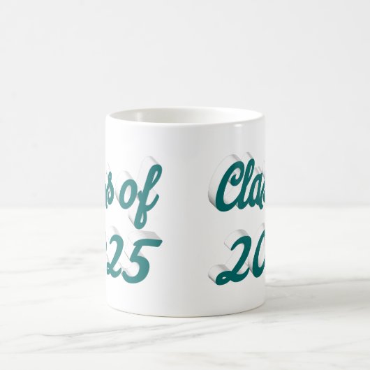 Klasse van 2025 groen script afstuderen koffiemok (Center)