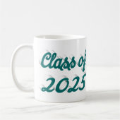 Klasse van 2025 groen script afstuderen koffiemok (Links)