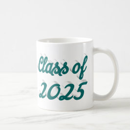 Klasse van 2025 groen script afstuderen koffiemok