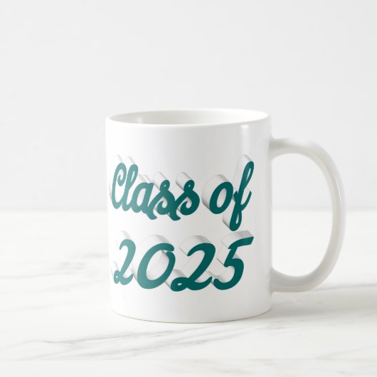Klasse van 2025 groen script afstuderen koffiemok (Rechts)