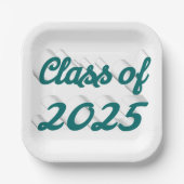 Klasse van 2025 groen script afstuderen papieren bordje (Voorkant)