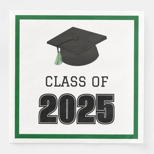 Klasse van 2025 Groen Servet (Voorkant)