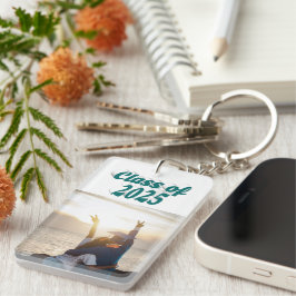 Klasse van 2025 groene tekst afstuderen foto sleutelhanger