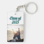 Klasse van 2025 groene tekst afstuderen foto sleutelhanger (achterkant)