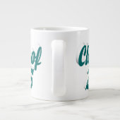 Klasse van 2025 groene tekst afstuderen grote koffiekop (Achterkant)