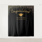 Klasse van 2025 High School Afstuderen Achtergrond Wandkleed (Voorkant)