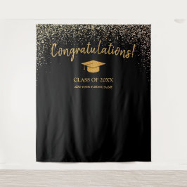 Klasse van 2025 High School Afstuderen Achtergrond Wandkleed