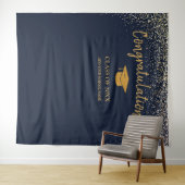 Klasse van 2025 High School Afstuderen Achtergrond Wandkleed (In Situ (horizontaal))