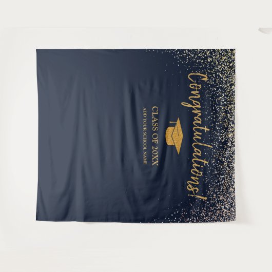 Klasse van 2025 High School Afstuderen Achtergrond Wandkleed (Voorkant (horizontaal))