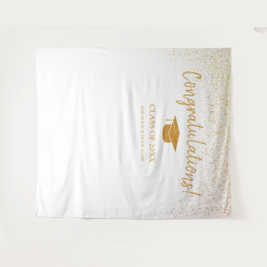 Klasse van 2025 High School Afstuderen Achtergrond Wandkleed (Voorkant (horizontaal))