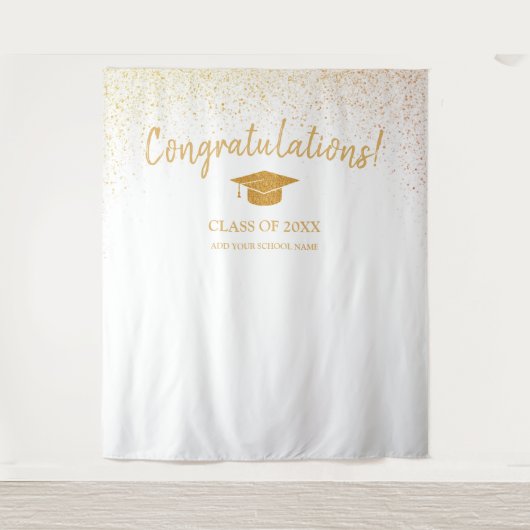 Klasse van 2025 High School Afstuderen Achtergrond Wandkleed (Voorkant)
