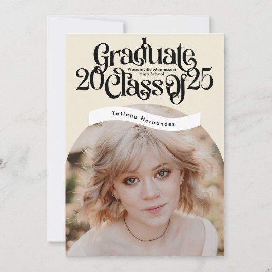 Klasse van 2025 High School Afstuderen Kaart (Voorkant)