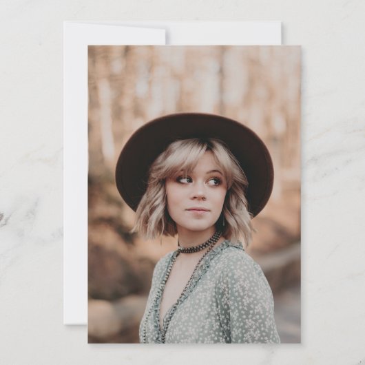 Klasse van 2025 High School Afstuderen Kaart (Achterkant)