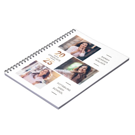 Klasse van 2025 High School Afstuderen Notitieboek (Linkerzijde)