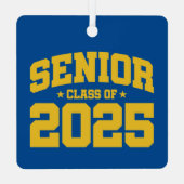 Klasse van 2025 High School Afstuderen Senior 2025 Metalen Ornament (Achterkant)