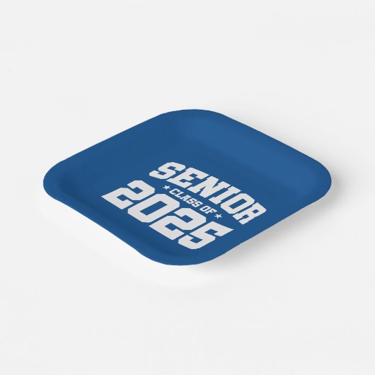 Klasse van 2025 High School Afstuderen Senior 2025 Papieren Bordje (Gebogen)