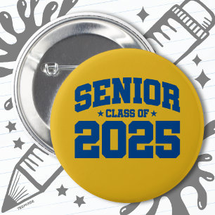 Klasse van 2025 High School Afstuderen Senior 2025 Ronde Button 5,7 Cm