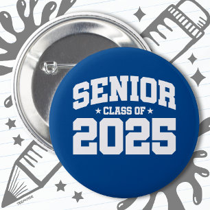 Klasse van 2025 High School Afstuderen Senior 2025 Ronde Button 5,7 Cm