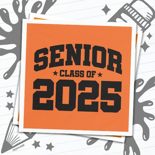 Klasse van 2025 High School Afstuderen Senior 2025 Servet