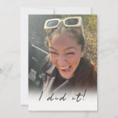 Klasse van 2025 "Ik heb het gedaan" Foto Afstudere Kaart (Achterkant)