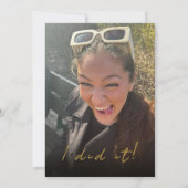 Klasse van 2025 "Ik heb het gedaan" Foto Afstudere Kaart (Achterkant)