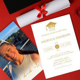 Klasse van 2025 "Ik heb het gedaan" Foto-Afstudere Kaart