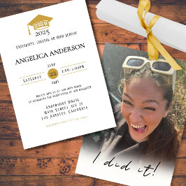 Klasse van 2025 "Ik heb het gedaan" Foto Afstudere Kaart