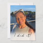 Klasse van 2025 "Ik heb het gedaan" Foto-Afstudere Kaart (Achterkant)