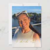 Klasse van 2025 "Ik heb het gedaan" Foto-Afstudere Kaart (Achterkant)