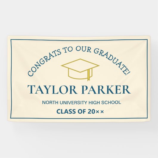 Klasse van 2025, Klasse van 2026 afstuderen Spandoek (Horizontaal)