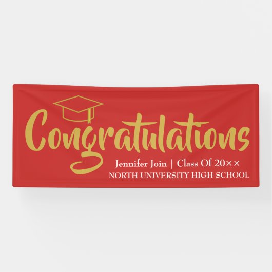 Klasse van 2025, Klasse van 2026 afstuderen Spandoek (Horizontaal)