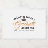 Klasse van 2025, Klasse van 2026 afstuderen Sparkling Wijnetiket (Enkel label)