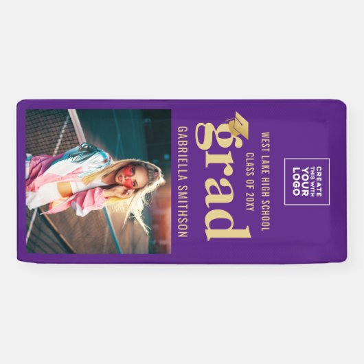 Klasse van 2025 Kleine Locker Deur Hall Gepersonal Spandoek (Horizontaal)