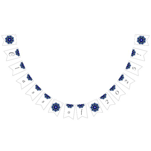 Klasse van 2025! Mandala in donkerblauw Vlaggetjes (Alle)