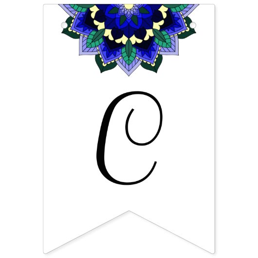 Klasse van 2025! Mandala in donkerblauw Vlaggetjes (Tweede vlag)