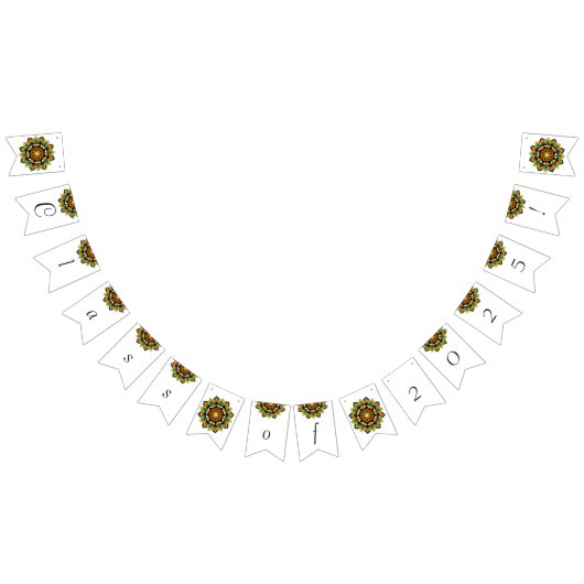 Klasse van 2025! Mandala in geel en geelbruin Vlaggetjes (Alle)