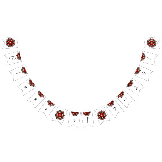 Klasse van 2025! Mandala in rood Vlaggetjes (Alle)