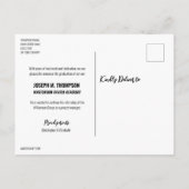 Klasse van 2025 Mannelijk Afstuderen Foto Aangepas Aankondigingskaart (Achterkant)