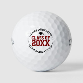 Klasse van 2025 Maroon Afstuderen Gift Golfballen