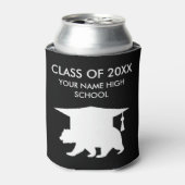 Klasse van 2025 middelbare school afstuderen beer  blikjeskoeler (Blikje Voorkant)