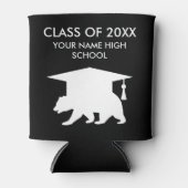 Klasse van 2025 middelbare school afstuderen beer  blikjeskoeler (Voorkant)