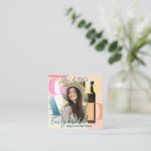 Klasse van 2025 Mini Photo Afstuderen Invitation Informatiekaartje (Staand voorkant)