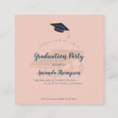 Klasse van 2025 Mini Photo Afstuderen Invitation Informatiekaartje (Achterkant)